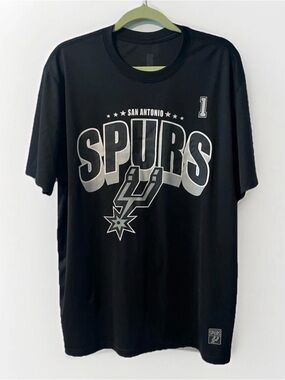 Fanatatics San Antonio Spurs Black T-Shirt NBA Basketball